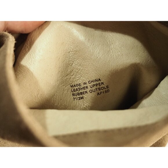 Michael Kors Tan Leather Suede Round Toe Tan Snakeskin Zipper Ankle Boot, Sz 7.5 - Picture 8 of 9